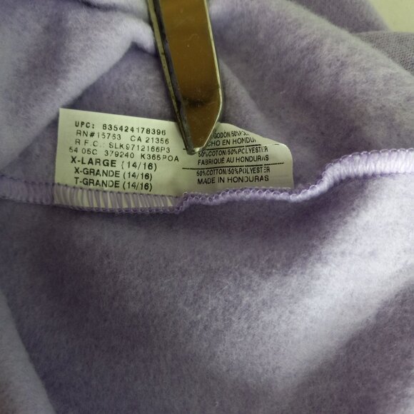 Hanes Size XL 14 16 Girls Youth Purple Pink Hoodie Pretty Cool Girl Graphic NEW - Picture 6 of 7